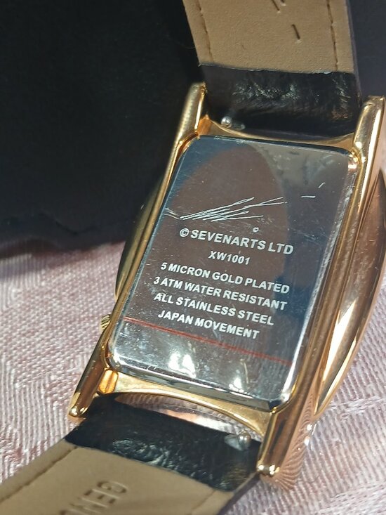 Erte\' Art Deco Sevenarts Collectible Watch Leather band and case VERY RARE main image 5